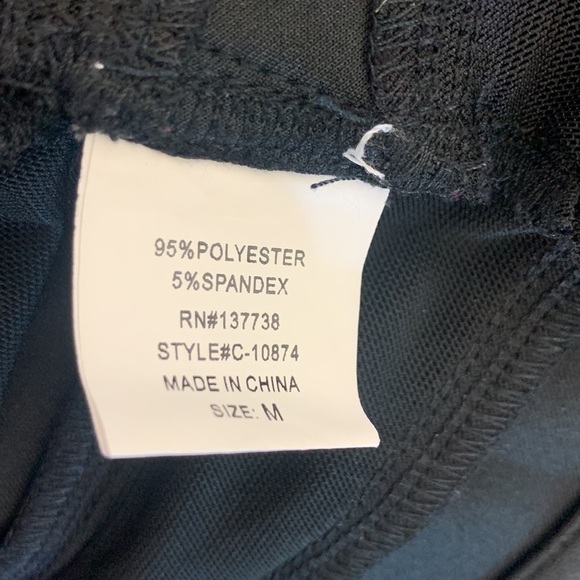 Lulu’s Black Stretch Fit & Flare Midi Dress Mesh Panels - Black, Sz Medium - Picture 6 of 7